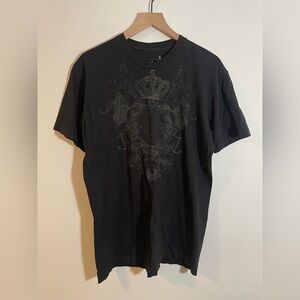 Vintage Aqua VI T Shirt Uncharted Waters Black Size Large Grunge Goth Affliction